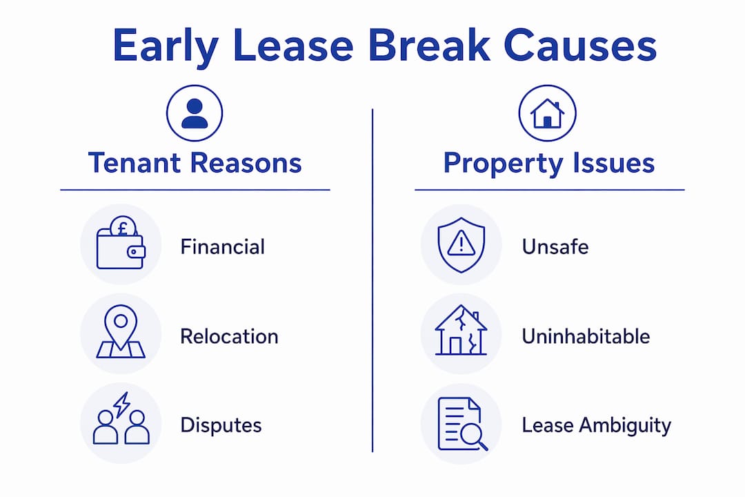 Infographic of early lease break causes for landlords