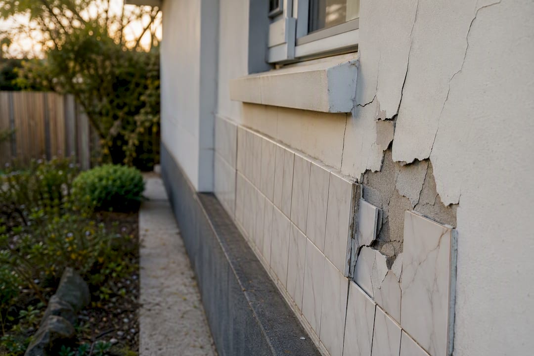 Storm damage on rental property exterior