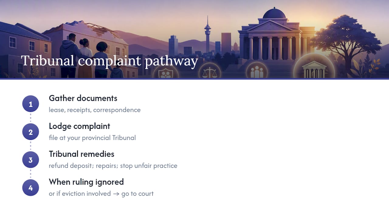 Rental Housing Tribunal complaint pathway