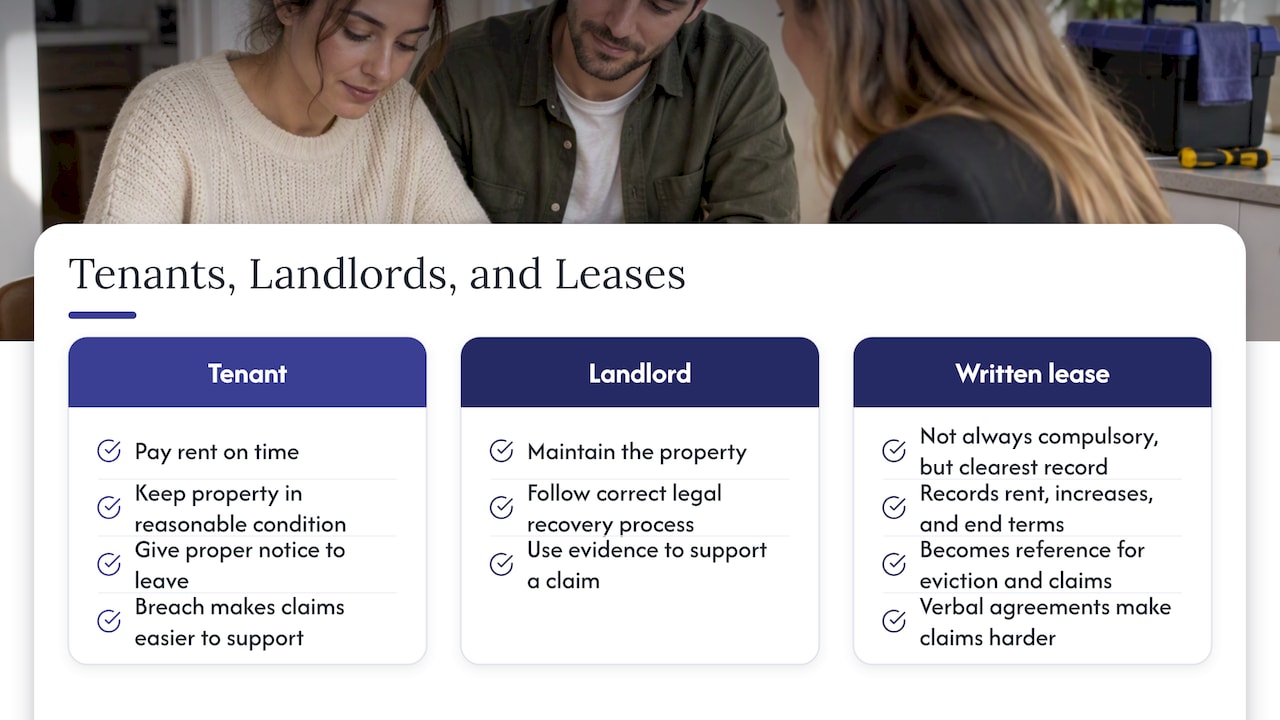 Tenant rights and obligations that affect your cover — overview diagram