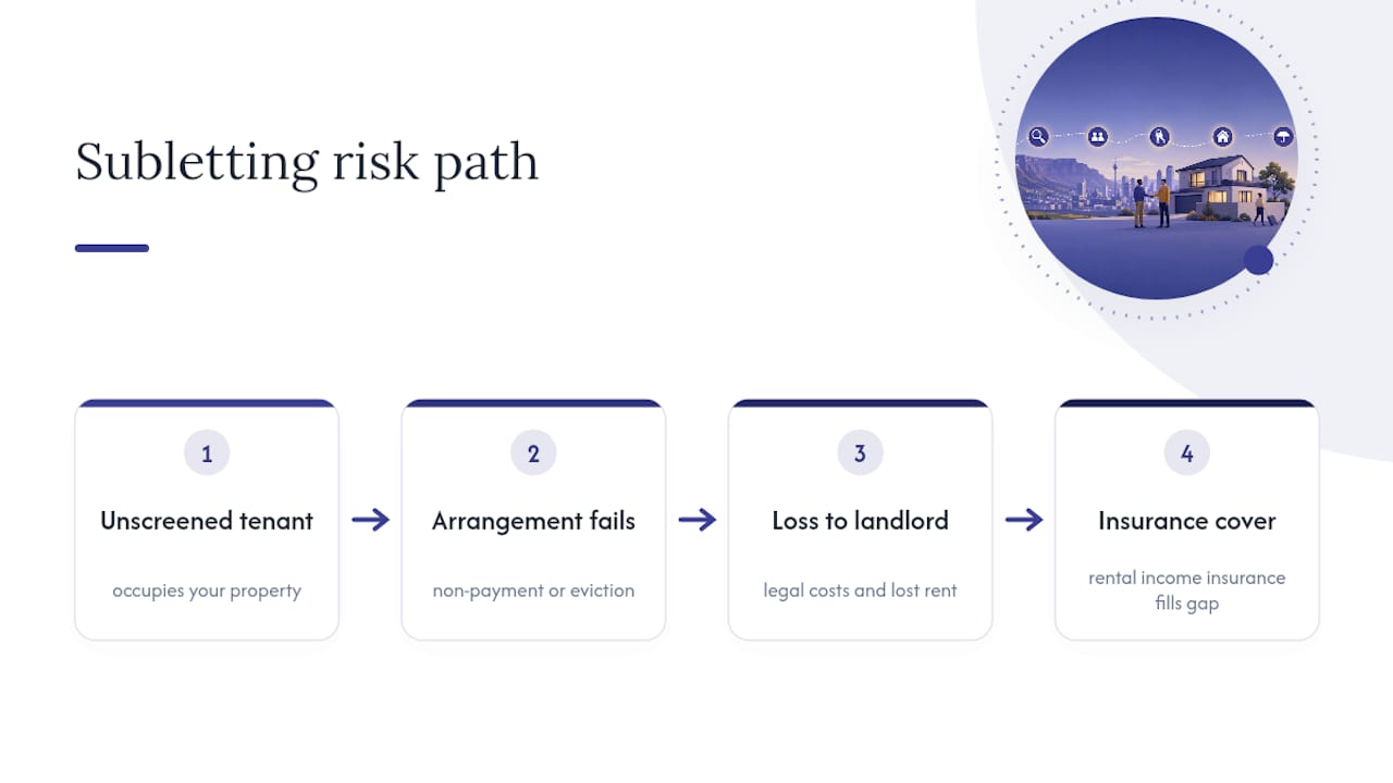 Why landlords who allow subletting should think about insurance — overview diagram