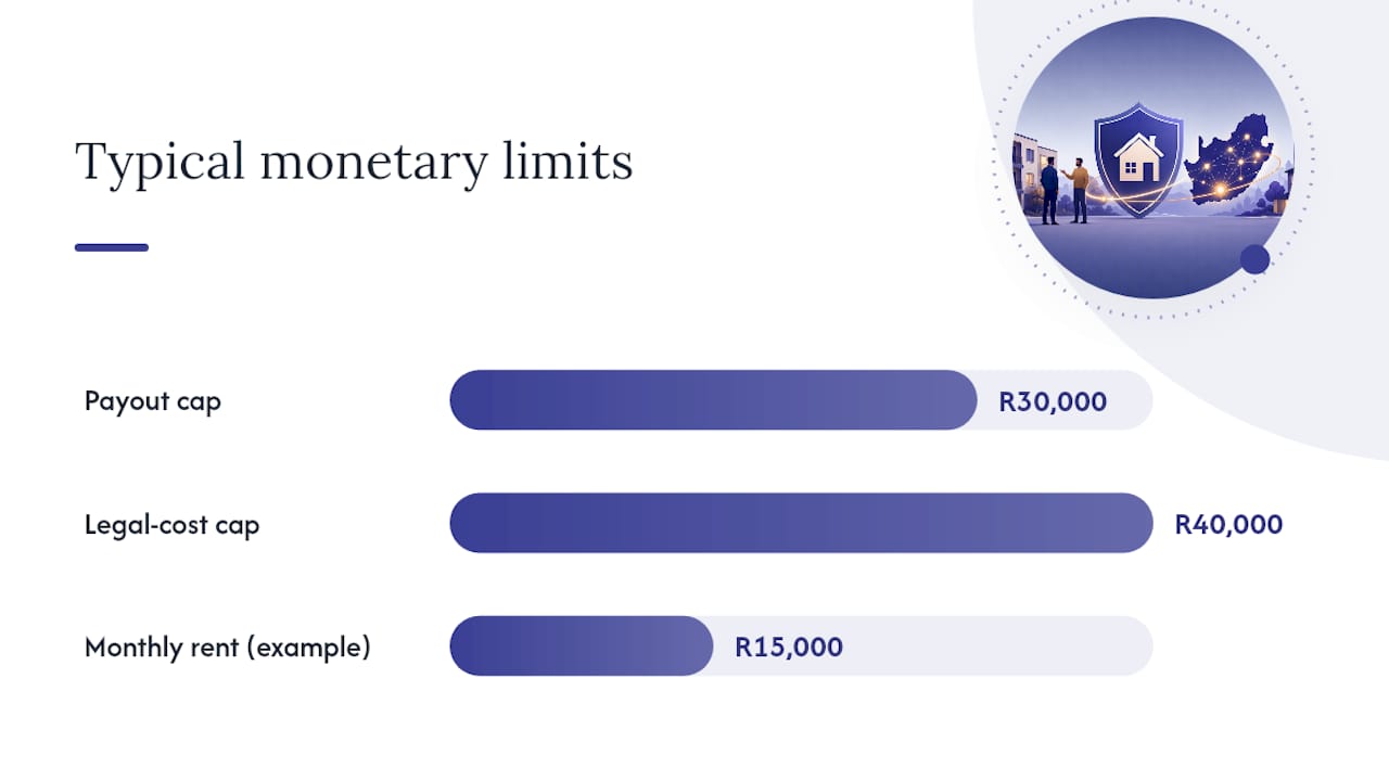Typical limits, waiting periods and premium examples — overview diagram